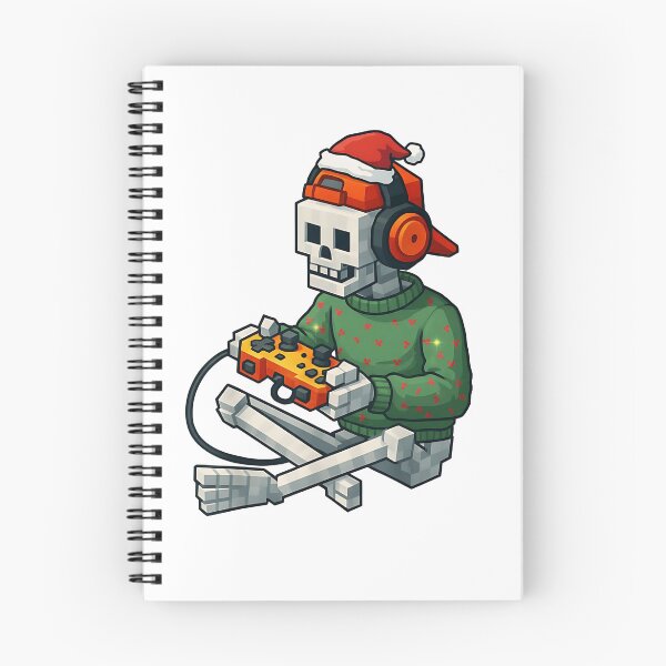 Item preview, Christmas Skeleton Gamer Pixel  designed and sold by BornBorn.