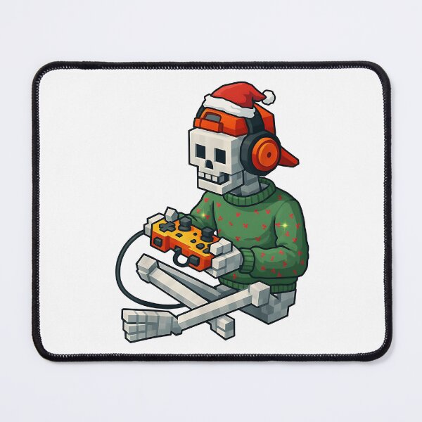 Item preview, Christmas Skeleton Gamer Pixel designed and sold by BornBorn.