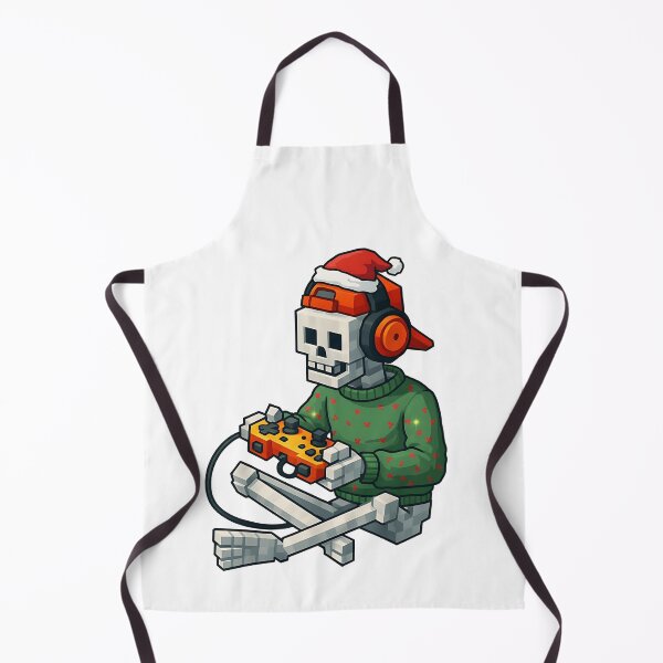Item preview, Christmas Skeleton Gamer Pixel designed and sold by BornBorn.