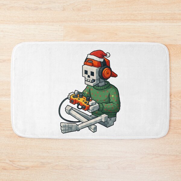 Item preview, Christmas Skeleton Gamer Pixel  designed and sold by BornBorn.