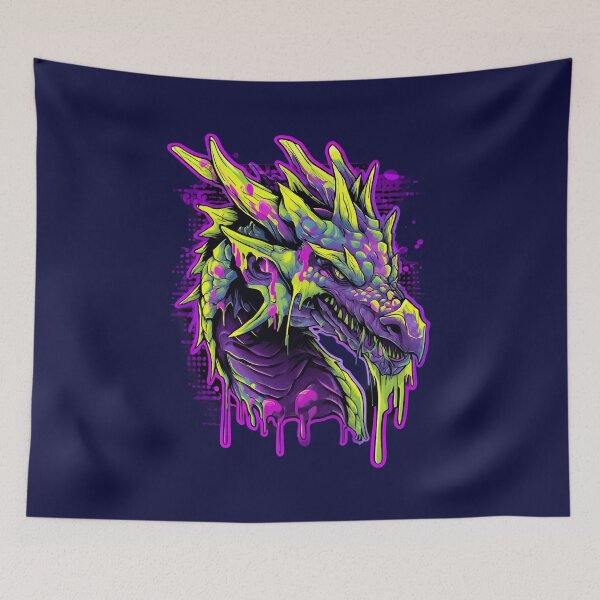 Item preview, Graffiti Dragon – Neon Street Art Fantasy Illustration designed and sold by Meiersbeste.