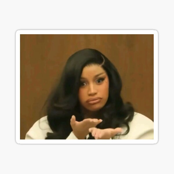 Aperçu de l'œuvre Mème de l'affaire judiciaire de Cardi B créée et vendue par Sillythingsz.