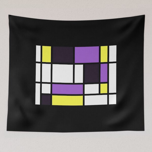 Item preview, Nonbinary Pride Basic Lined Rectangles 	 designed and sold by vcywemjs41.