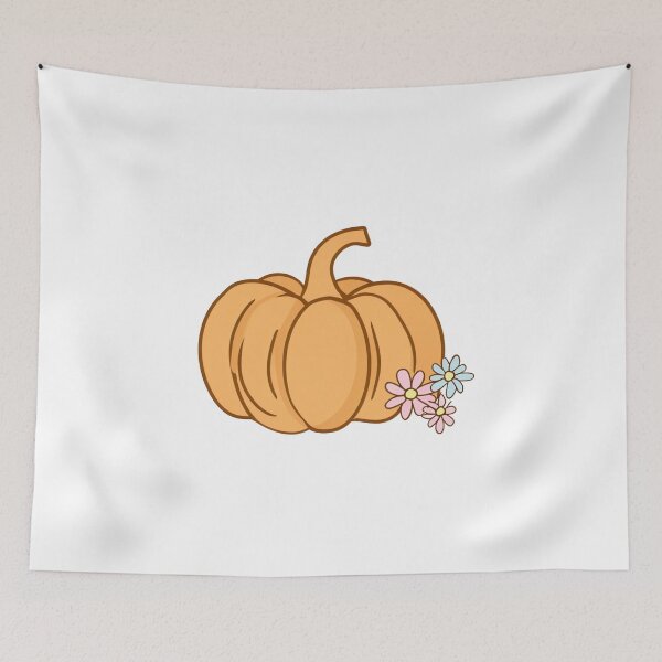 Item preview, Cheerful Cartoon Pumpkin and Flower Illustration designed and sold by RuweisVibes.