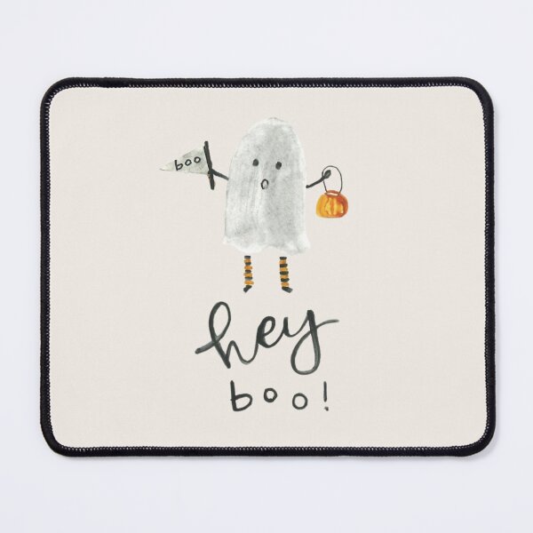 Item preview, Hey Boo! Cute Ghost Holding Pumpkin Basket designed and sold by moonna designs.