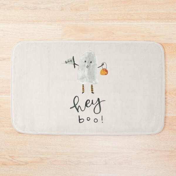 Item preview, Hey Boo! Cute Ghost Holding Pumpkin Basket designed and sold by moonna designs.