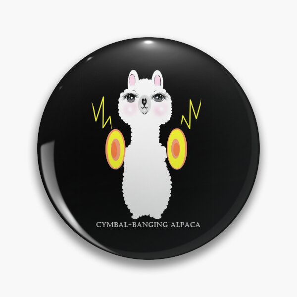 Item preview, cymbal-banging alpaca designed and sold by Shirley cute art .