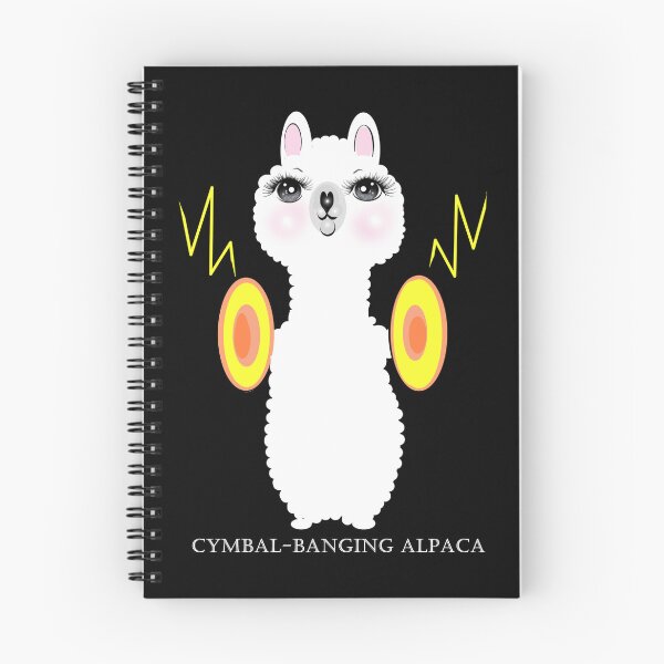 Item preview, cymbal-banging alpaca designed and sold by Shirley cute art .