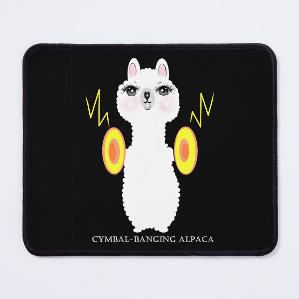 Item preview, cymbal-banging alpaca designed and sold by Shirley cute art .