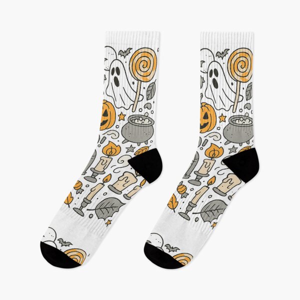 Item preview, Spooky Halloween Doodle Art – Witch, Ghosts, Pumpkins & Candy designed and sold by Jocamedahub.