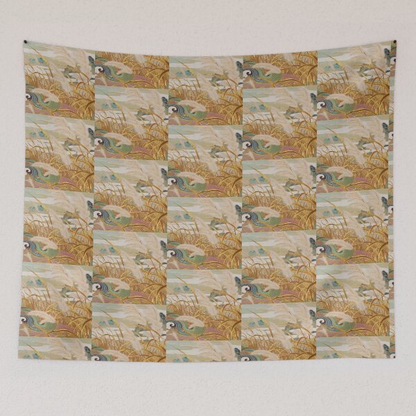 Item preview, Golden Pampas Grass & Azure Waves Vista designed and sold by zzz888.
