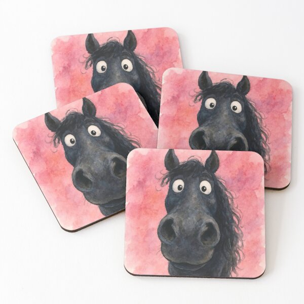 Item preview, Cute Black Friesian Horses ' MY FRieND the FRieSiaN ' Designs BY SHiRLeY MacARTHuR designed and sold by Shirley MacArthur Art.