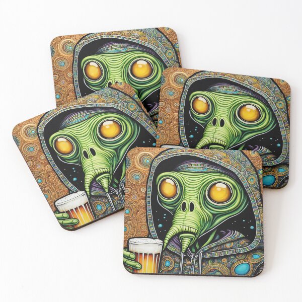 Item preview, Alien drinking Beer in a Bar designed and sold by Colin Bentham.