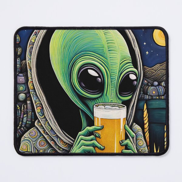 Item preview, Alien drinking Beer in a Bar designed and sold by Colin Bentham.