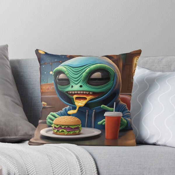 Item preview, Alien eating a burger designed and sold by Colin Bentham.