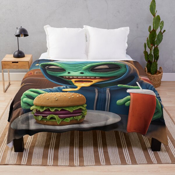 Item preview, Alien eating a burger designed and sold by Colin Bentham.