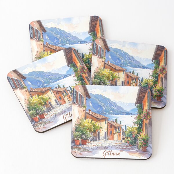 Item preview, Gittana – Watercolor Illustration, Lake Como designed and sold by Klysztof.