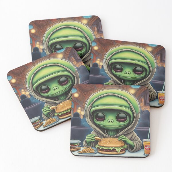 Item preview, Alien eating a burger designed and sold by Colin Bentham.