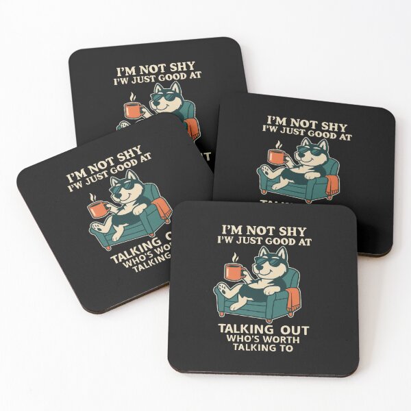 Item preview, Funny Husky Dog – I’m Not Shy Quote | Introvert Coffee Lover Design designed and sold by Mimoali22.