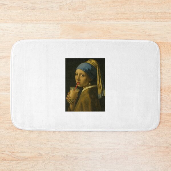 Item preview, Boba Girl with a pearl earring milktea bubble tea happy birthday christmas funny prank meme gift weird designed and sold by CheeseBlueprint.