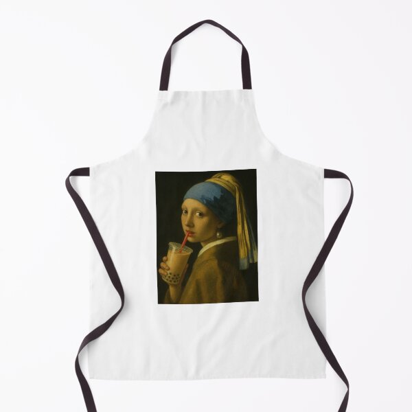 Item preview, Boba Girl with a pearl earring milktea bubble tea happy birthday christmas funny prank meme gift weird designed and sold by CheeseBlueprint.