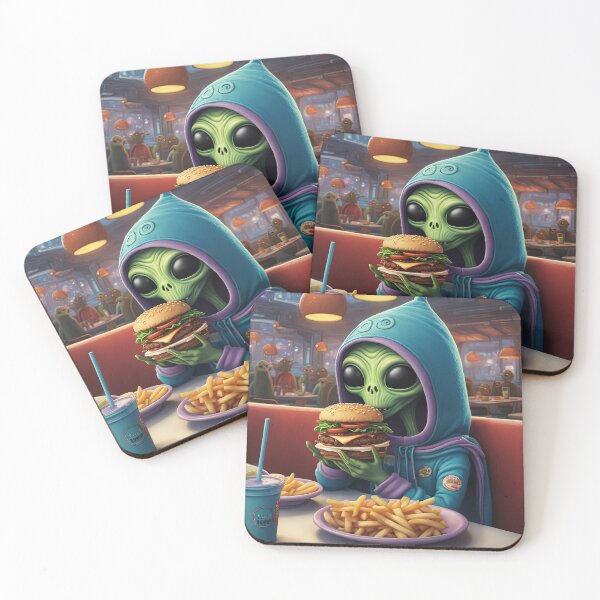 Item preview, Alien eating a burger designed and sold by Colin Bentham.