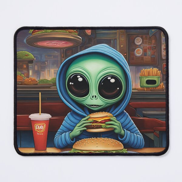 Item preview, Alien eating a burger designed and sold by Colin Bentham.