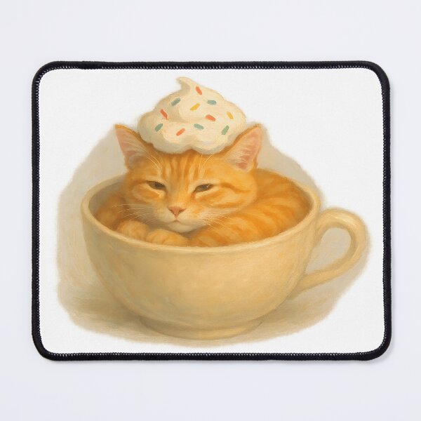 Item preview, Orange Cat in Coffee Cup with Cream designed and sold by SassyArtistry.