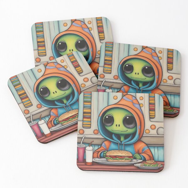 Item preview, Alien eating a burger designed and sold by Colin Bentham.