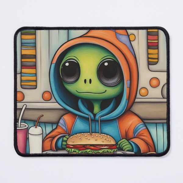 Item preview, Alien eating a burger designed and sold by Colin Bentham.