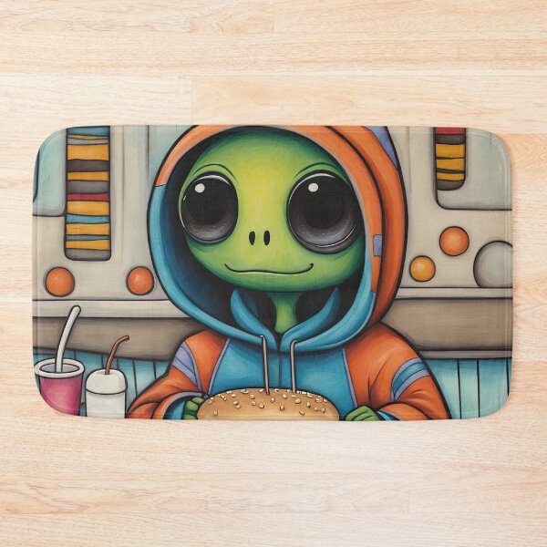 Item preview, Alien eating a burger designed and sold by Colin Bentham.