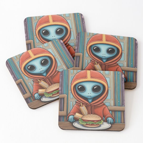 Item preview, Alien eating a burger designed and sold by Colin Bentham.