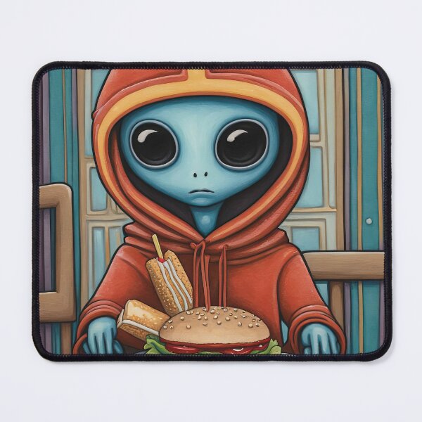 Item preview, Alien eating a burger designed and sold by Colin Bentham.
