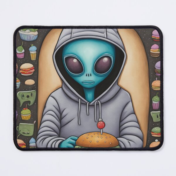 Item preview, Alien eating a burger designed and sold by Colin Bentham.
