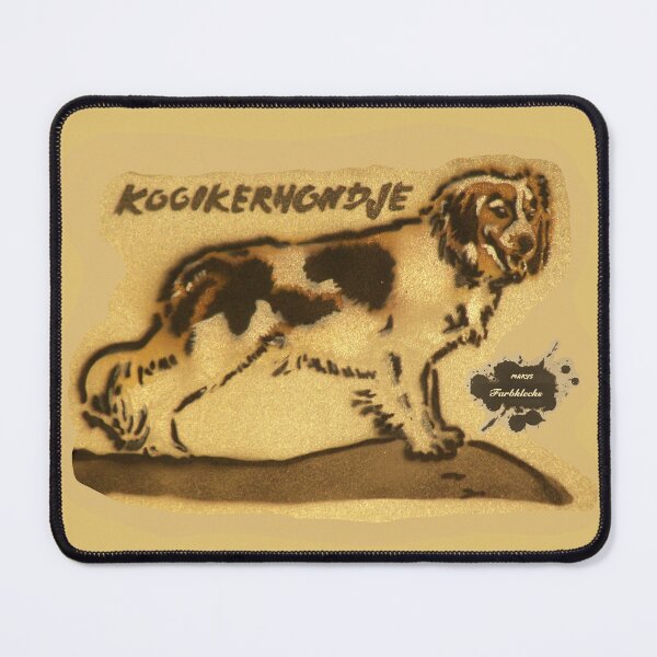 Item preview, A Kooikerhondje stands on a rock designed and sold by marysfarbklecks.