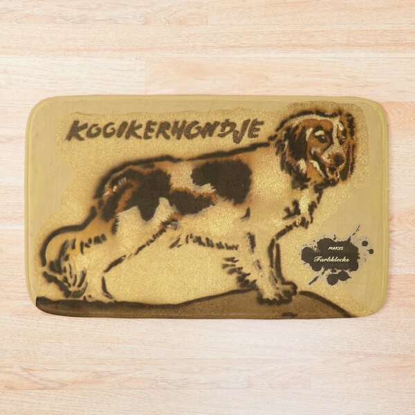 Item preview, A Kooikerhondje stands on a rock designed and sold by marysfarbklecks.