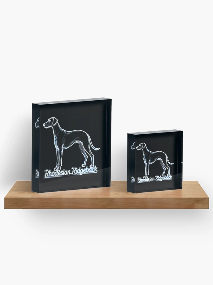 Thumbnail 3 von 5, Acrylblock, Neon Rhodesian Ridgeback designt und verkauft von forget45studio.