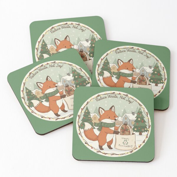 Item preview, Eco-Friendly Christmas Fox – Reduce Waste, Not Joy designed and sold by MerchYouSearch.