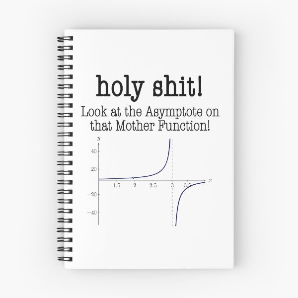 Item preview, Holy Shift! Look at the Asymptote on that Mother Function! Funny math jokes designed and sold by SkeletonsDanger.
