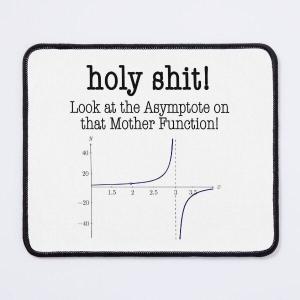 Item preview, Holy Shift! Look at the Asymptote on that Mother Function! Funny math jokes designed and sold by SkeletonsDanger.