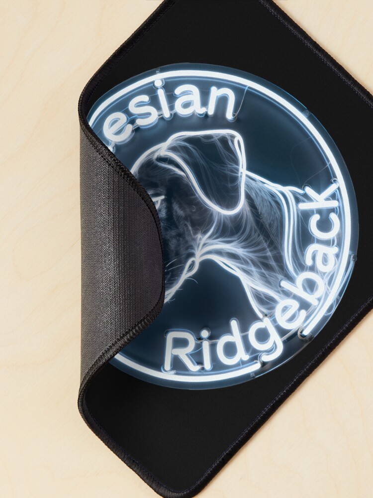 Thumbnail 2 of 5, Mouse Pad, Circle Neon Lamp Rhodesian Ridgeback designed and sold by forget45studio.