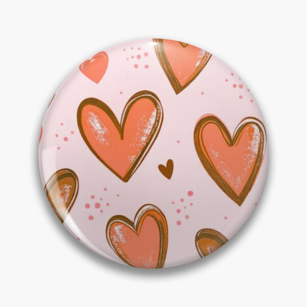 Item preview, Pink and Brown Heart Pattern Cute Design designed and sold by Kruti Collection.