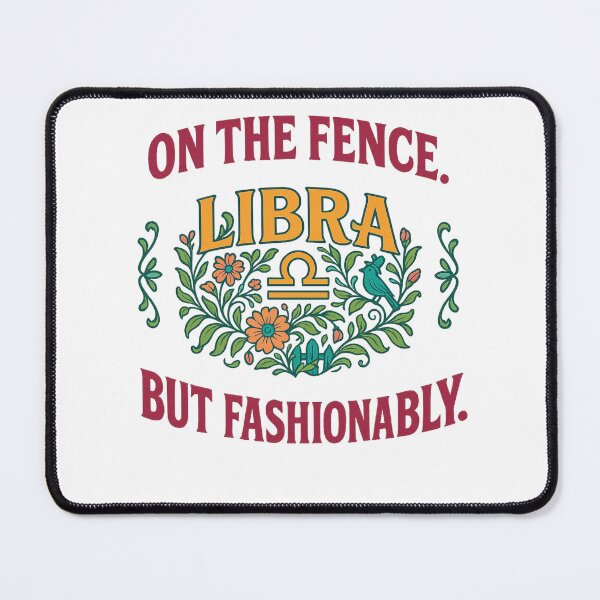 Item preview, Libra “On the fence. But fashionably.” Art Nouveau T-Shirt | Funny Zodiac Tee designed and sold by MySpiritTravels.