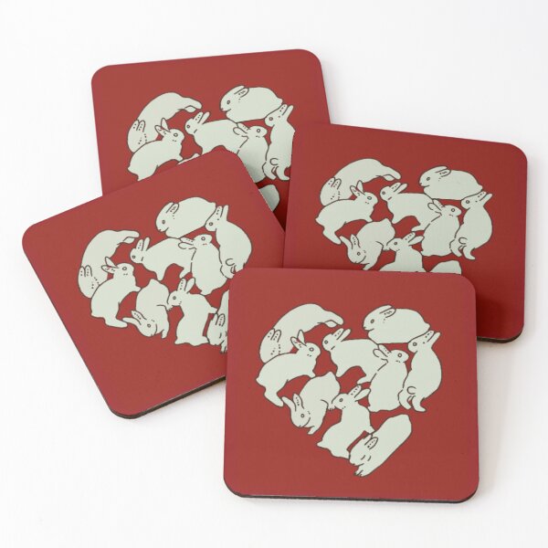Item preview, red heart bunnies aesthetic  designed and sold by moonna designs.