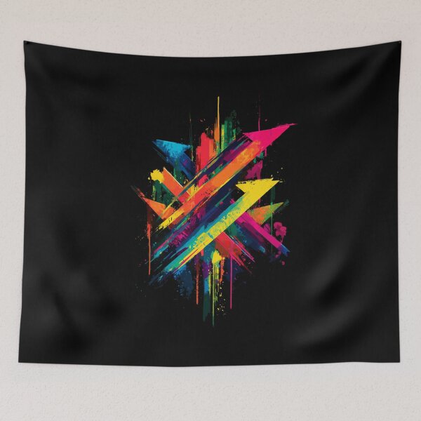 Item preview, Graffiti Arrows – Abstract Neon Street Art Spraypaint designed and sold by Meiersbeste.