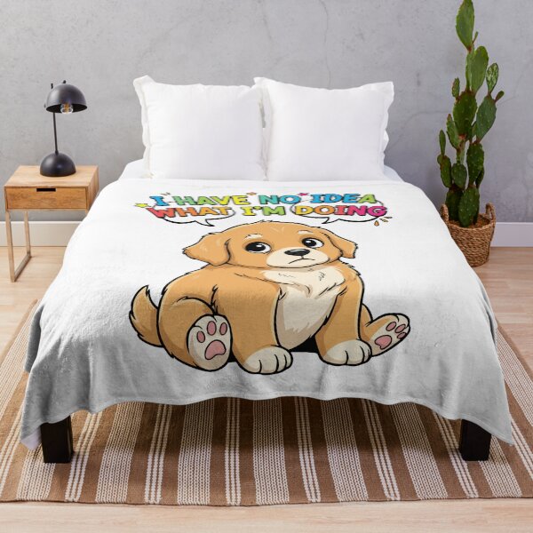 Item preview, Confused Golden Retriever "No Idea" Funny Quote designed and sold by Tong4130.