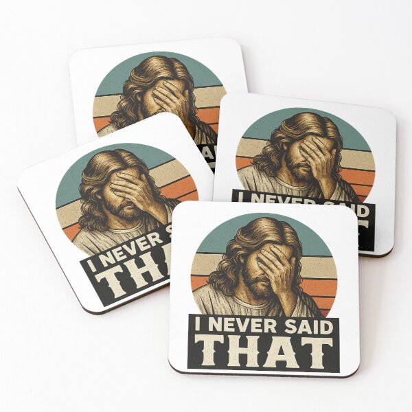 Item preview, Jesus Facepalm – “I Never Said That” Funny Retro Tee designed and sold by Ajdaprint.