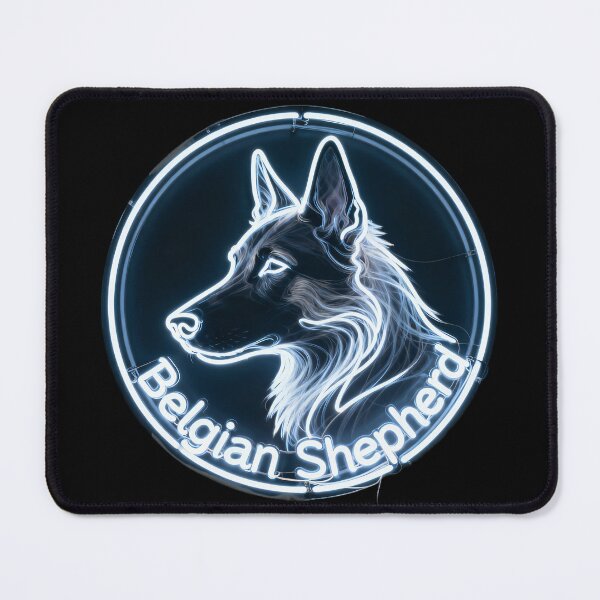 Item preview, Circle Neon Lamp Belgian Shepherd designed and sold by forget45studio.