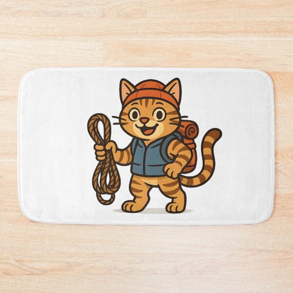 Item preview, Orange Cat Ready for Hiking Adventure designed and sold by SassyArtistry.