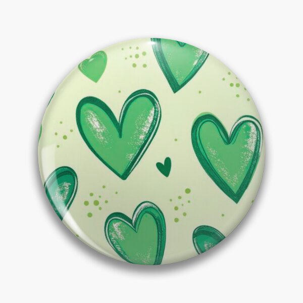 Item preview, Green Heart Pattern Cute Design designed and sold by Kruti Collection.